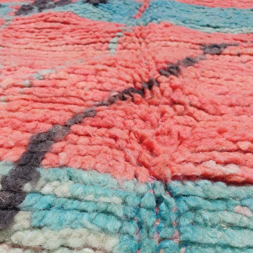 LAJAF | 7'1x4'9 Ft | 216x150 cm | Moroccan Colorful Rug | 100% wool handmade - OunizZ