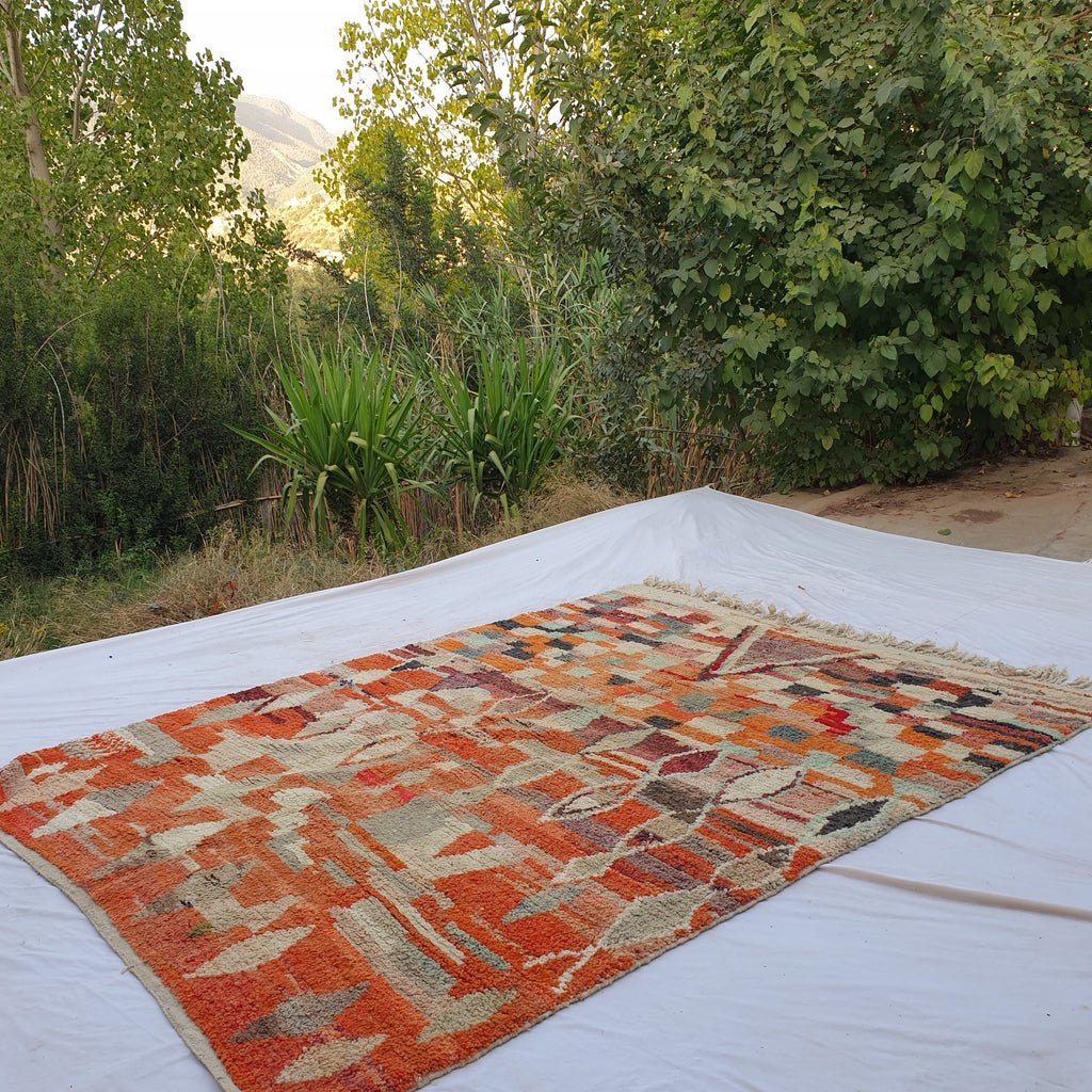 Lamina - MOROCCAN RUG BOUJAAD | Moroccan Berber Rug | Colorful Rug Moroccan Carpet | Authentic Handmade Berber Bedroom Rugs | 9'12x6'89 Ft | 278x210 cm - OunizZ