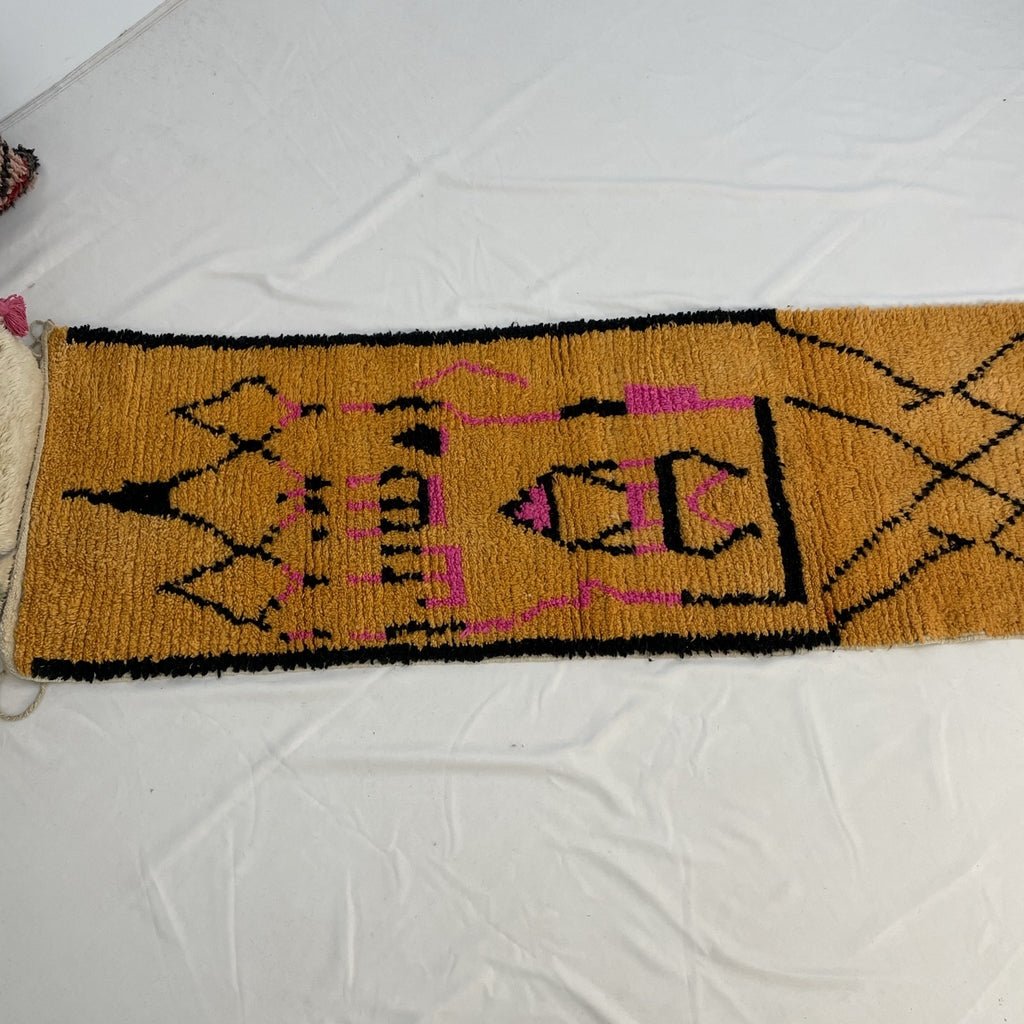 LAYNIE Runner | 11'2x2'4 Ft | 3,43x0,74 m | Moroccan Colorful Rug | 100% wool handmade - OunizZ