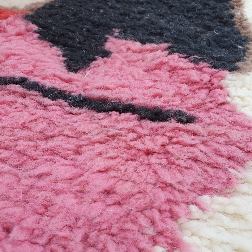 LIKMA 8'6x5'1 Ft 2,60x1,56 m Moroccan Beni Ourain Rug 100 woo