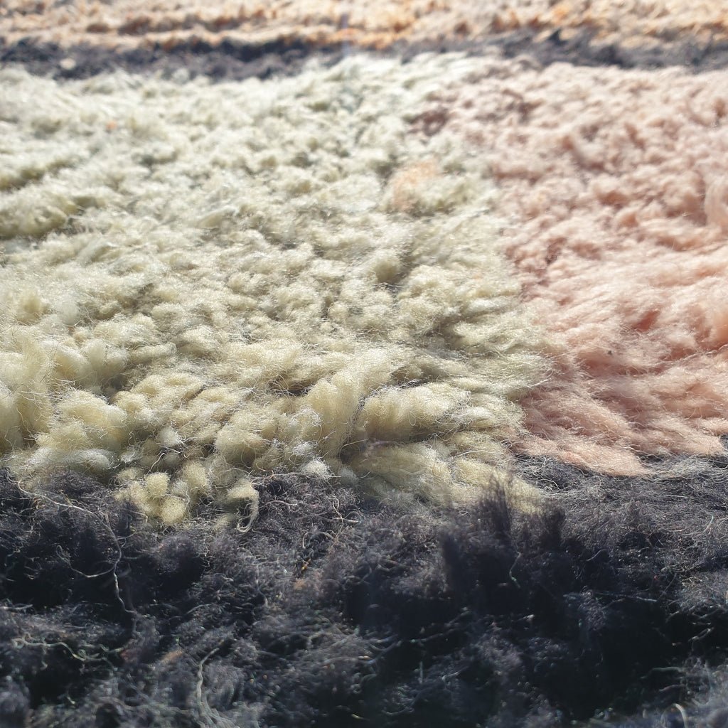 Loun | Beni Mrirt Moroccan rug Green Ultra Soft & Thick | 9x12 Ft | 369x294 cm | Moroccan Colorful Beni Mrirt Rug | 100% wool handmade - OunizZ