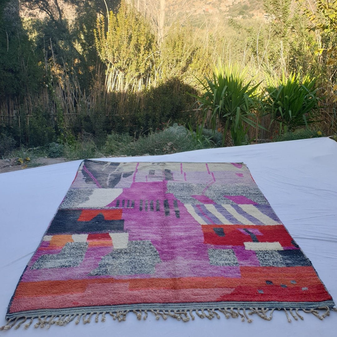 Maya - MOROCCAN RUG BOUJAD | Moroccan Berber Rug | Colorful Rug Moroccan Carpet | Authentic Handmade Berber Bedroom Rugs | 9'42x6'82 Ft | 287x208 cm - OunizZ