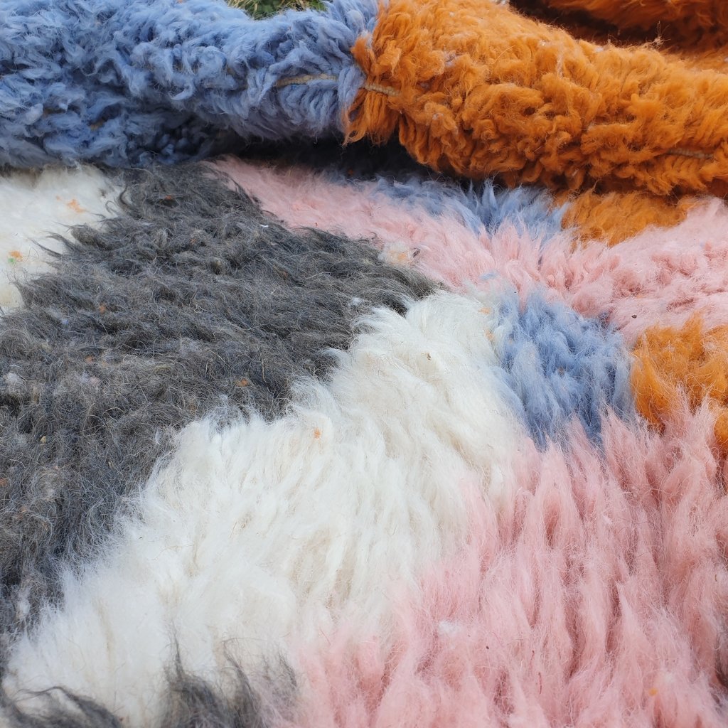 MIGNA | 11x7'4 Ft | 3,34x2,25 m | Moroccan Beni Ourain Rug | 100% wool handmade - OunizZ