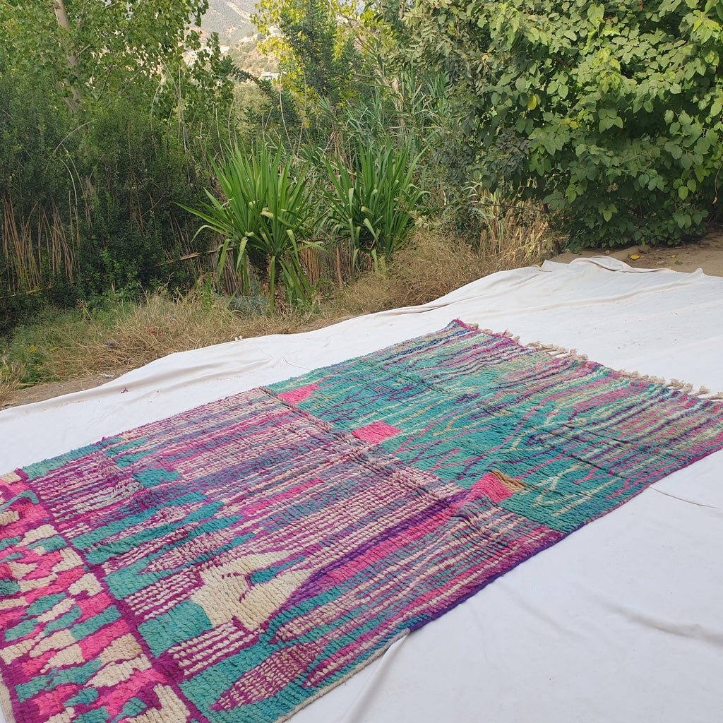 Mlahia - MOROCCAN BOUJAAD RUG | Berber Colorful Area Rug for living room Handmade Authentic Wool | 9'45x6'23 Ft | 288x190 cm - OunizZ