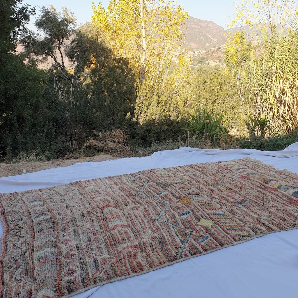 MOROCCAN BOUJAAD RUG | Moroccan Berber Rug | Colorful Rug Moroccan Carpet | Authentic Handmade Berber Bedroom Rug | 10x6 Ft | 306x181 cm - OunizZ