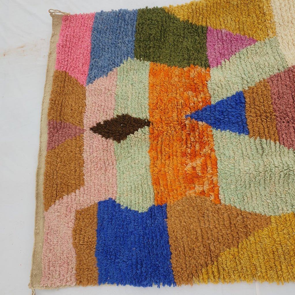MOROCCAN BOUJAAD RUG | Moroccan Berber Rug | Colorful Rug Moroccan Carpet | Authentic Handmade Berber Bedroom Rug | 8'3x5 Ft | 2,52x1,52 m - OunizZ