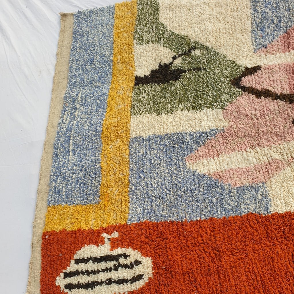 MOROCCAN BOUJAAD RUG | Moroccan Berber Rug | Colorful Rug Moroccan Carpet | Authentic Handmade Berber Bedroom Rug | 9'4x6'7 Ft | 2,88x2,03 m - OunizZ
