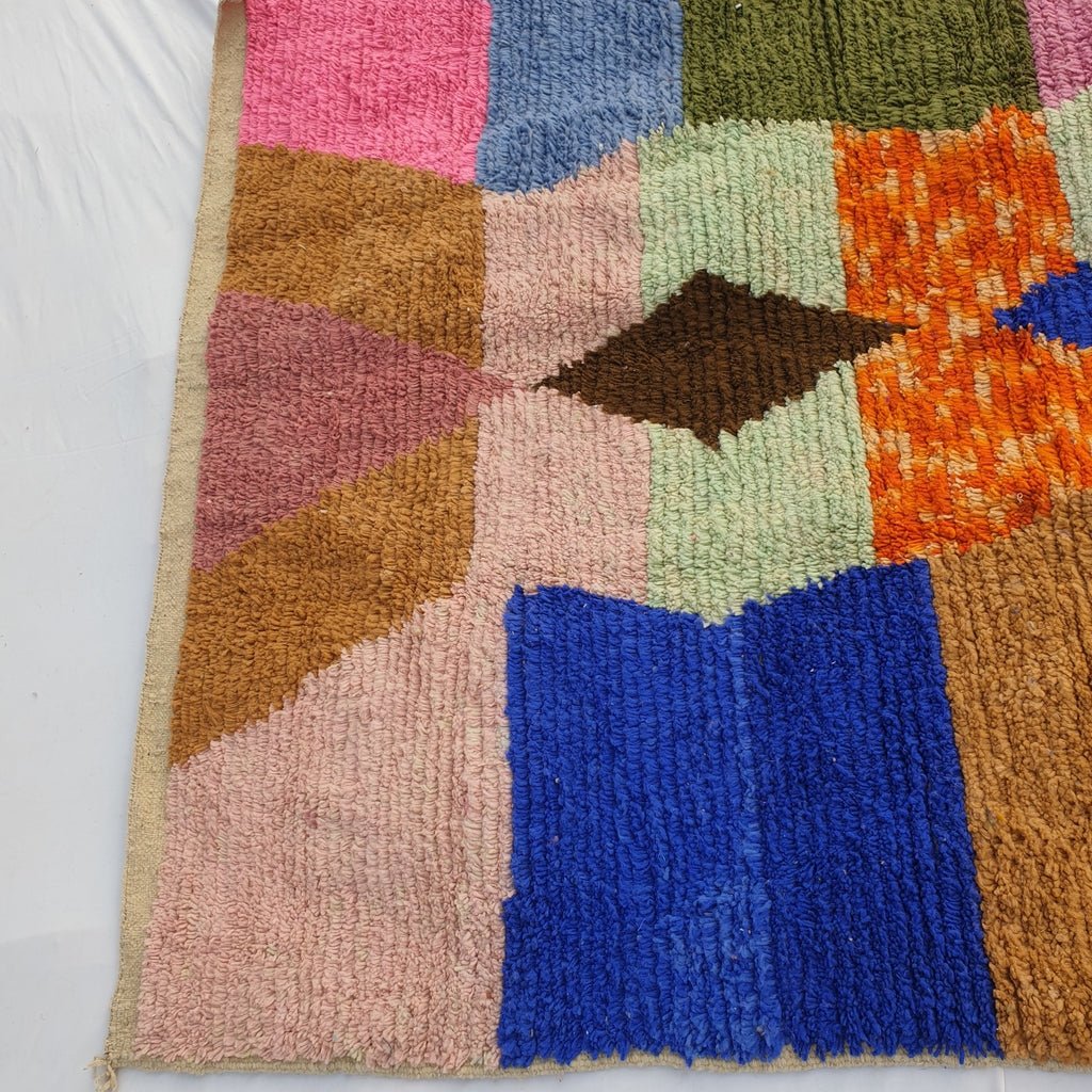 MOROCCAN BOUJAAD RUG | Moroccan Berber Rug | Colorful Rug Moroccan Carpet | Authentic Handmade Berber Bedroom Rug | 9x6'6 Ft | 2,75x2 m - OunizZ