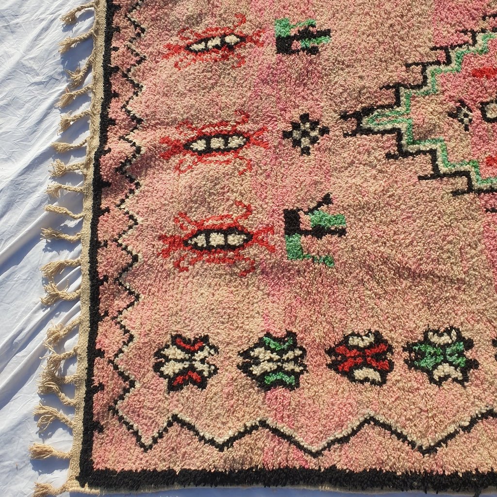 MOROCCAN BOUJAAD RUG | Moroccan Berber Rug | Colorful Rug Moroccan Carpet | Authentic Handmade Berber Bedroom Rugs | 10x6'6 Ft | 3x2 m - OunizZ