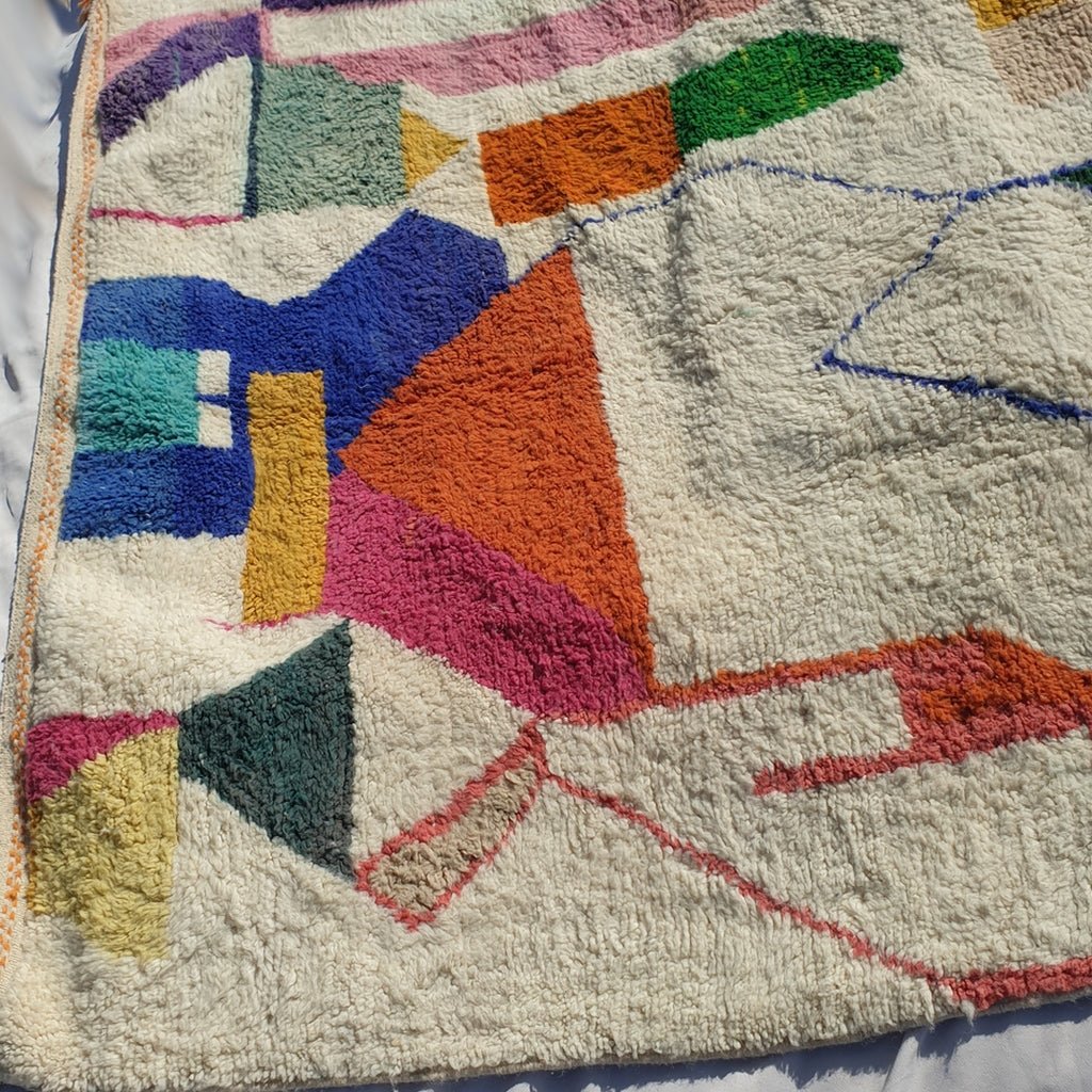 MOROCCAN BOUJAAD RUG | Moroccan Berber Rug | Colorful Rug Moroccan Carpet | Authentic Handmade Berber Bedroom Rugs | 11'7x6'6 Ft | 3,58x2,00 m - OunizZ