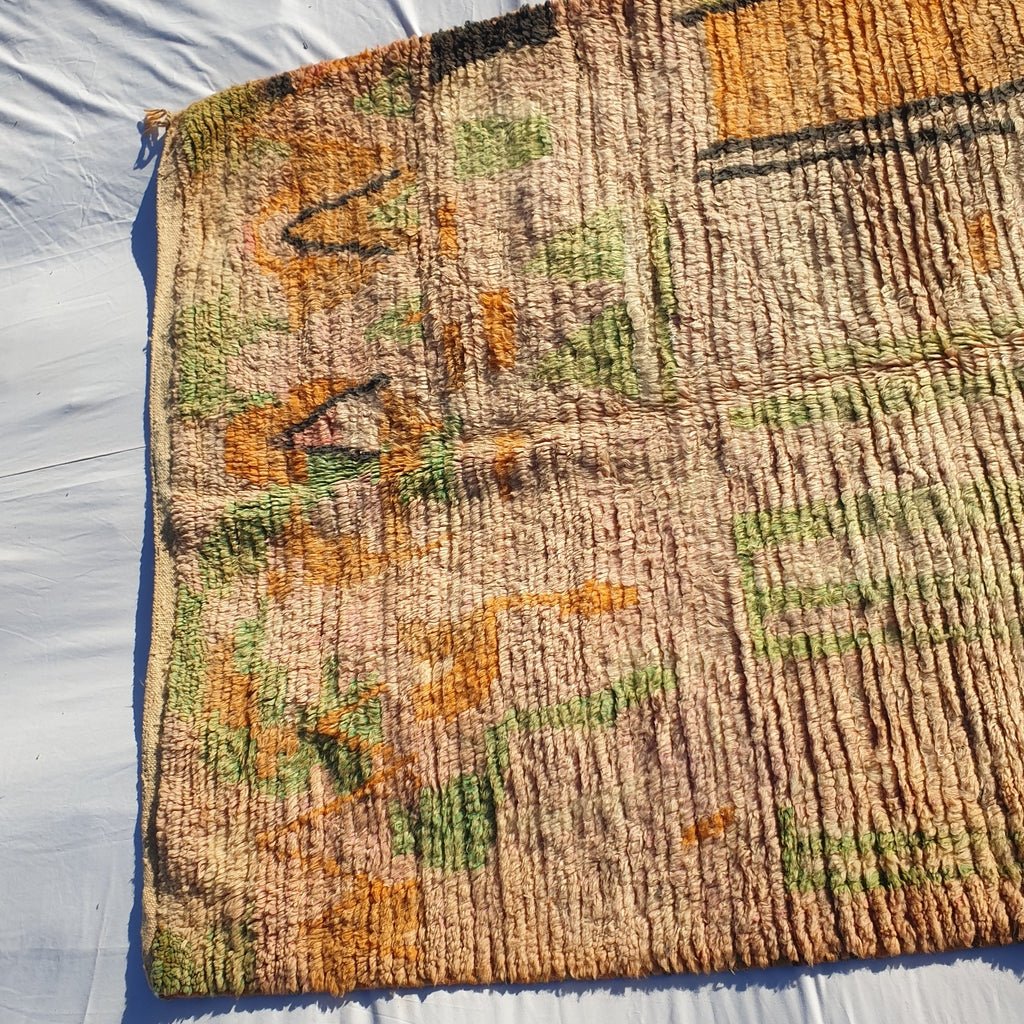 MOROCCAN BOUJAAD RUG | Moroccan Berber Rug | Colorful Rug Moroccan Carpet | Authentic Handmade Berber Bedroom Rugs | 8'3x5'2 Ft | 2,54x1,57 m - OunizZ