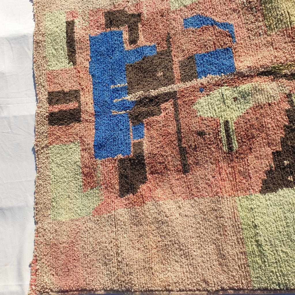 MOROCCAN BOUJAAD RUG | Moroccan Berber Rug | Colorful Rug Moroccan Carpet | Authentic Handmade Berber Bedroom Rugs | 8'8x5'7 Ft | 2,68x1,73 m - OunizZ