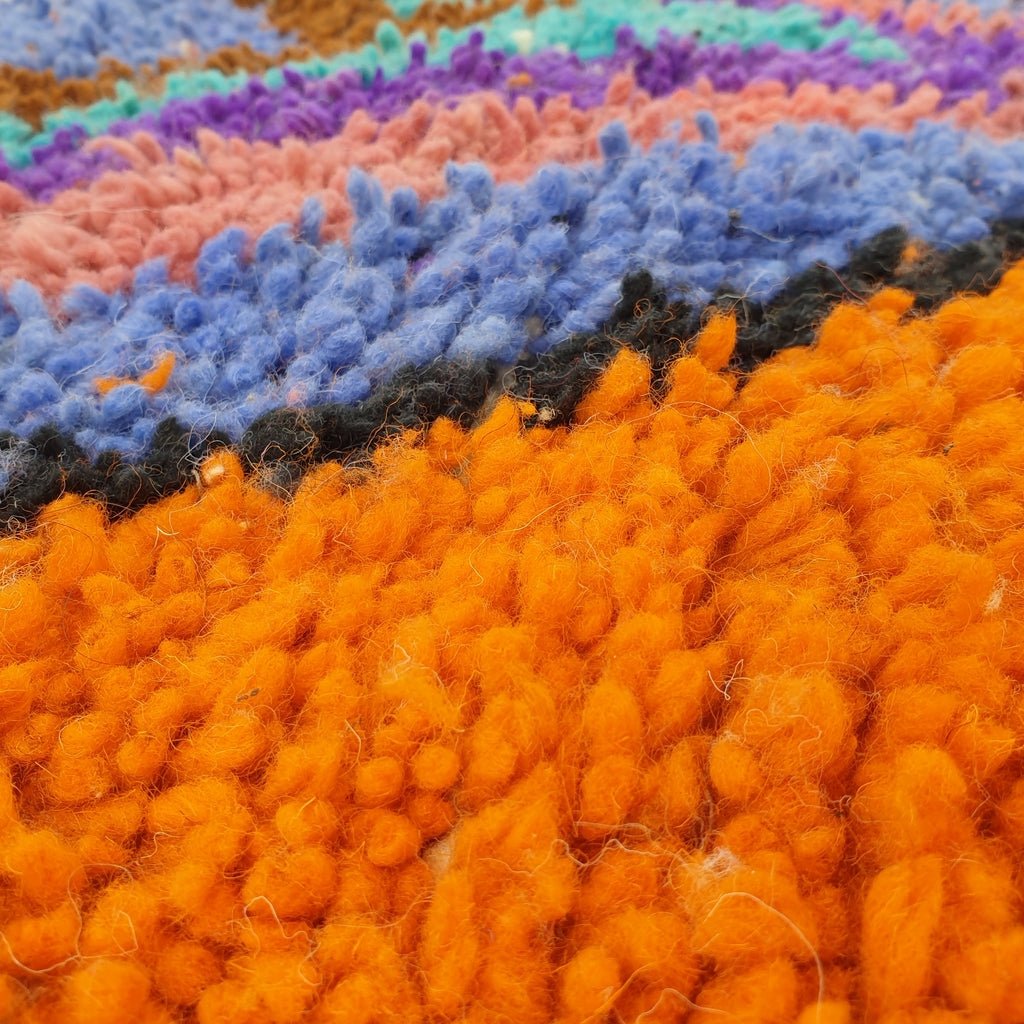 MOROCCAN BOUJAAD RUG | Moroccan Berber Rug | Colorful Rug Moroccan Carpet | Authentic Handmade Berber Living room Rugs | 13x9'6 Ft | 4x3 m - OunizZ