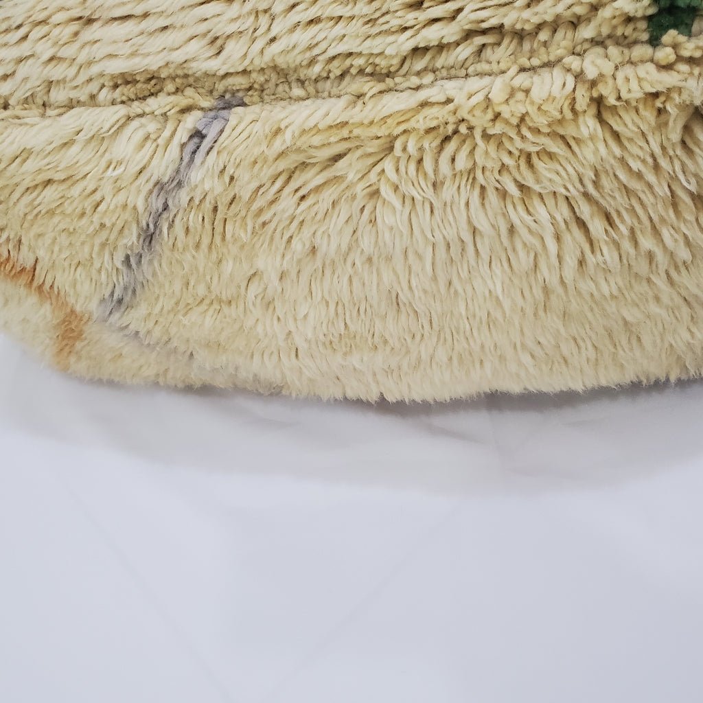 Moroccan pouf | Floor rug cushion | Moroccan ottoman | Floor wool pouf - OunizZ