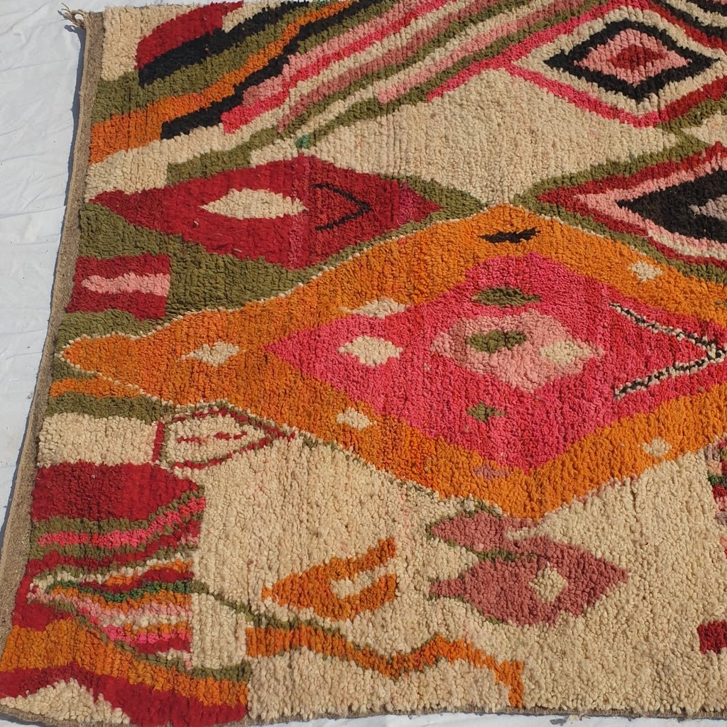 Moroccan Rug Boujaad Colorful Bedroom carpet | 8'8x5'6 Ft | 267x170 cm | ARHNI | 100% wool handmade - OunizZ