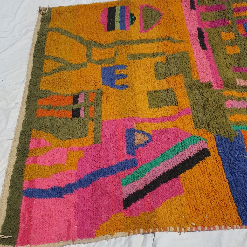 Moroccan Rug Boujaad Colorful Living room carpet | 10'3x6'3 Ft | 314x192 cm | ROBIA | 100% wool handmade - OunizZ