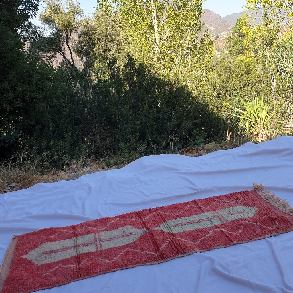 MSSIB Runner | 6x2'3 Ft | 1,84x0,69 m | Moroccan Colorful Rug | 100% wool handmade - OunizZ