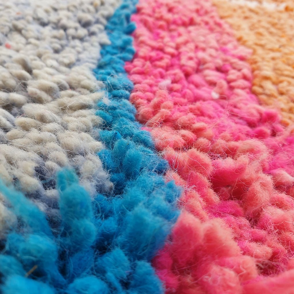 Nbicha - MOROCCAN BOUJAAD RUG | Berber Colorful Area Rug for living room Handmade Authentic Wool | 9'4x6'5 Ft | 286x197 cm - OunizZ