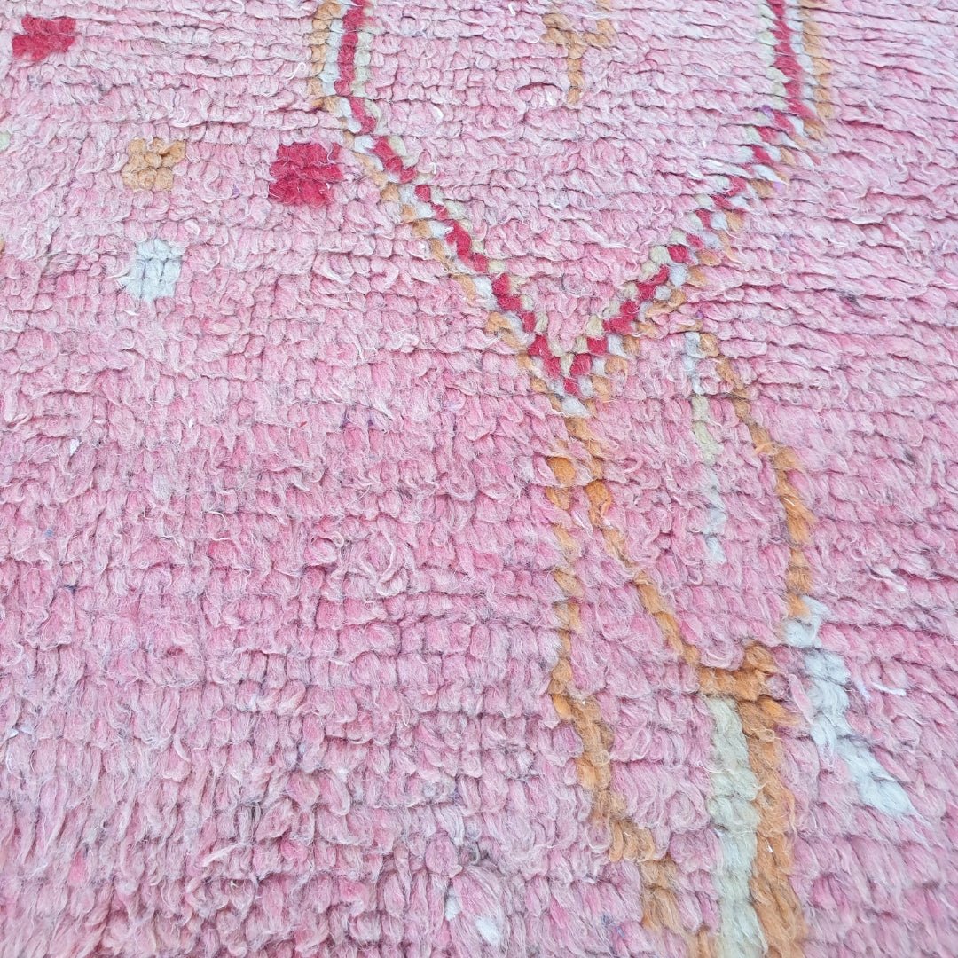 Nesra - Moroccan Rug Boujaad | Colorful Authentic Berber Handmade Bedroom Rug | 8'14x5'64 Ft | 2,48x1,72 m - OunizZ