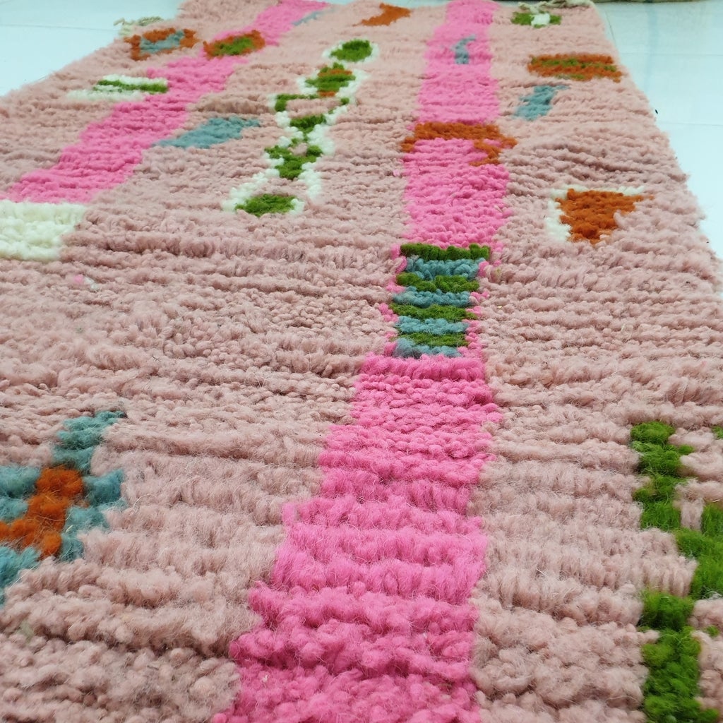 SIFOUM Runner | 9'6x2'5 Ft | 2,94x0,75 m | Moroccan Colorful Rug | 100% wool handmade - OunizZ