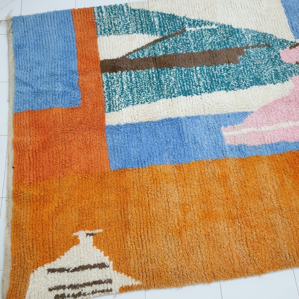 SIMISOUDA | 9'9x6'6 Ft | 3x2 m | Moroccan Colorful Rug | 100% wool handmade - OunizZ