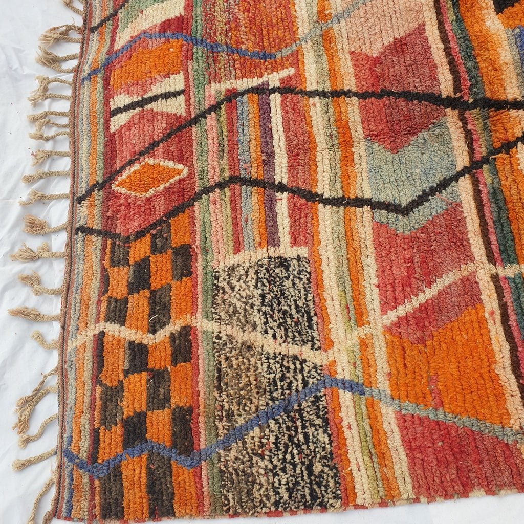 Soft Boujaad Rug Moroccan Colorful Living room carpet | 9'7x6'2 Ft | 297x190 cm | JAHINA | 100% wool handmade - OunizZ