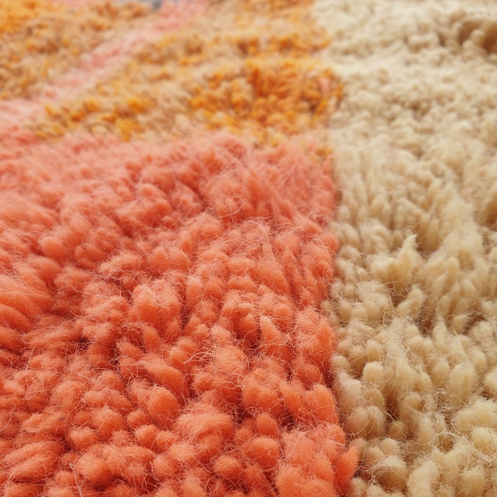 Stani - BENI OUARAIN Moroccan Orange Rug Soft & Thick for Living Room | Moroccan High Pile Area Rug Berber Authentic Wool | 8x10'5 Ft | 320x246 cm - OunizZ