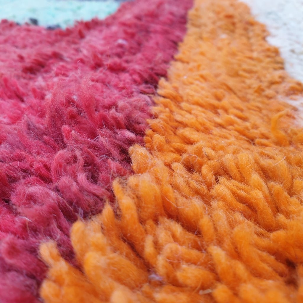 Sttara - MOROCCAN BOUJAAD RUG | Berber Colorful Area Rug for living room Handmade Authentic Wool | 9'8x6'6 Ft | 298x202 cm - OunizZ