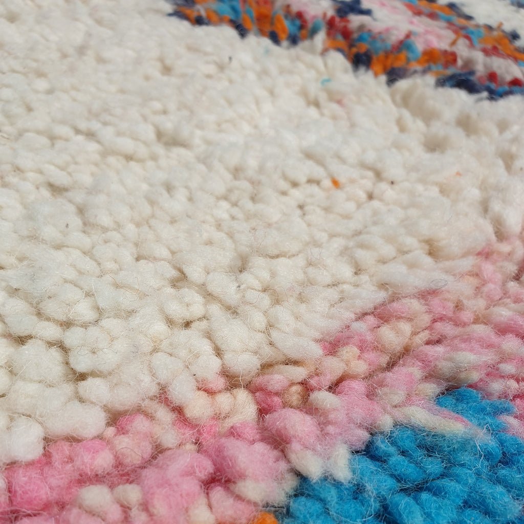 TABLATT | 8'5x5 Ft | 2,50x1,50 m | Moroccan Colorful Rug | 100% wool handmade - OunizZ