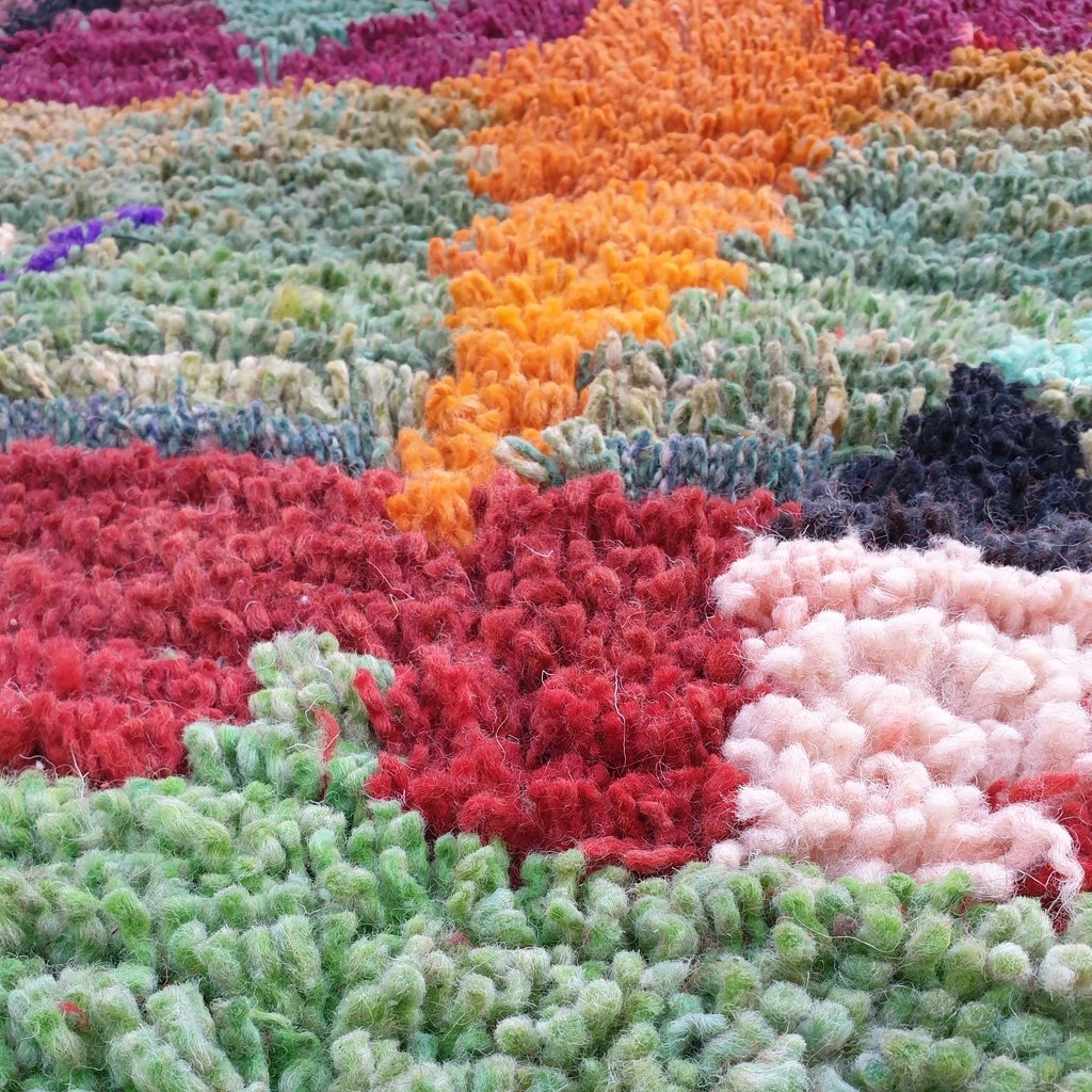 TAYM | 9'5x6'3 Ft | 3x2 m | Moroccan Colorful Rug | 100% wool handmade - OunizZ