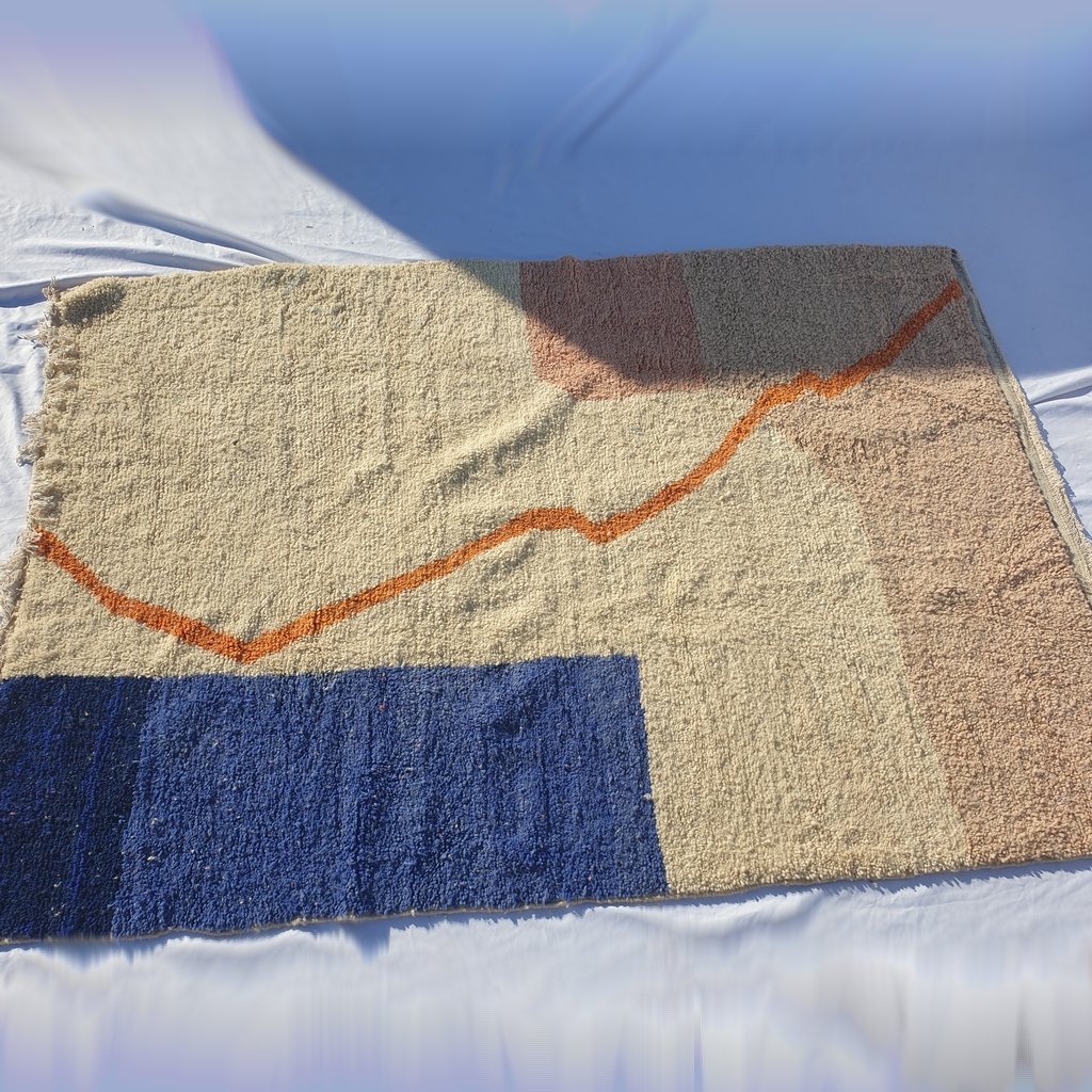 TOUIBA | 9x6 Ft | 3x2 m | Moroccan Colorful Rug | 100% wool handmade - OunizZ