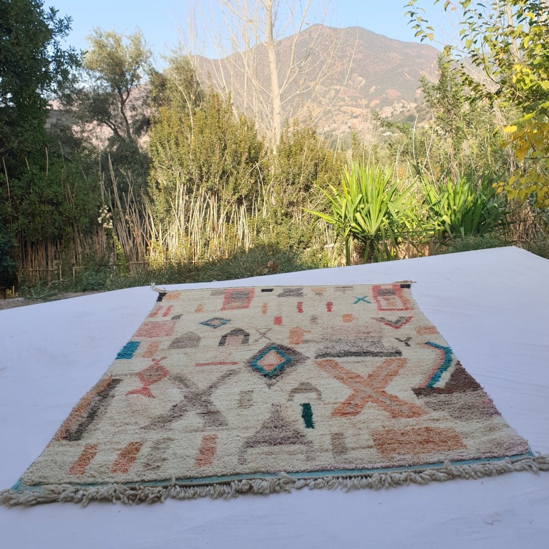 Tumsilt - MOROCCAN RUG BOUJAD | Moroccan Berber Rug | Colorful Rug Moroccan Carpet | Authentic Handmade Berber Bedroom Rugs | 10'14x6'23 Ft | 309x190 cm - OunizZ