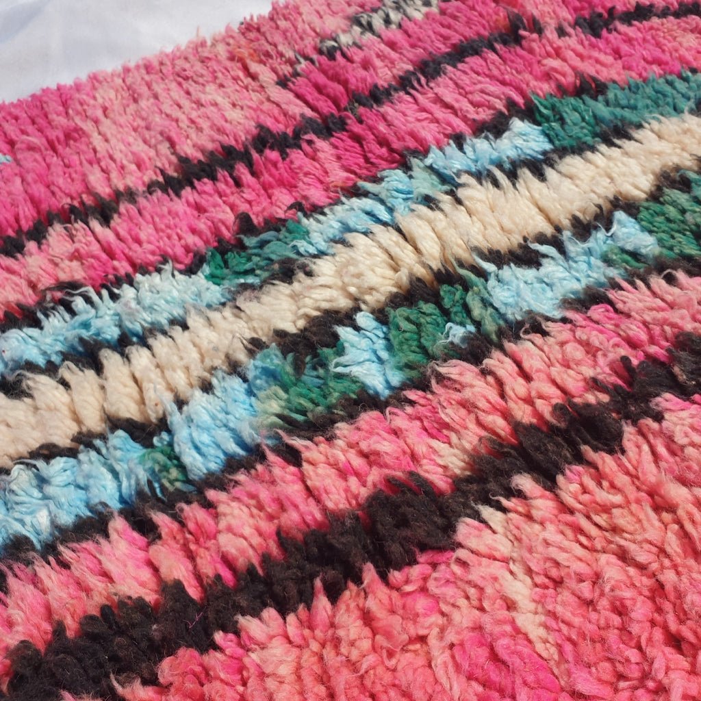 TWAZR Runner | 15'7x2'8 Ft | 4,8x0,87 m | Moroccan Colorful Rug | 100% wool handmade - OunizZ