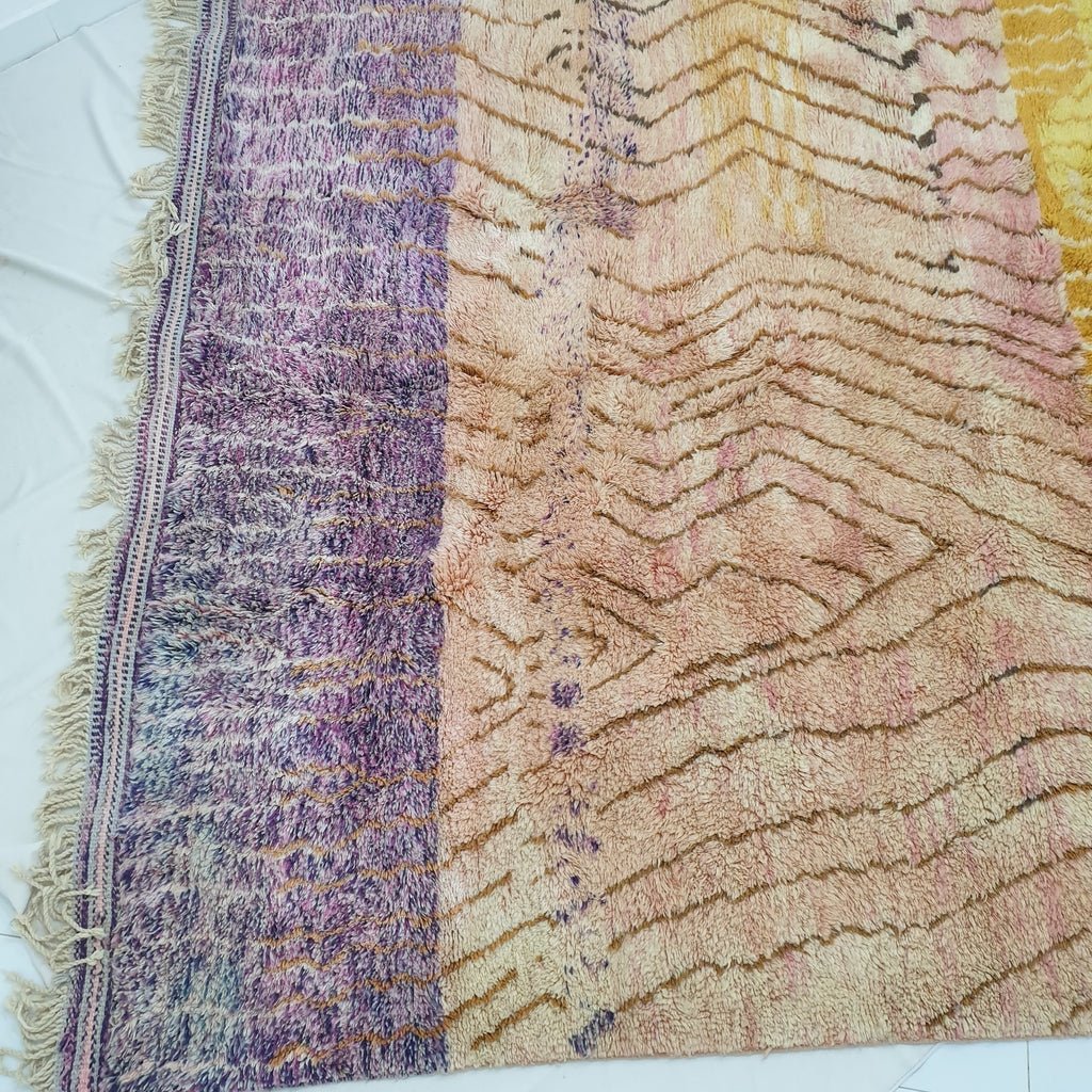 Ultra Fluffy Moroccan Beni rug | 10x8'7 Ft | 3x2,60 m | MIBELADA | Moroccan Colorful Beni Mrirt Rug | 100% wool handmade - OunizZ