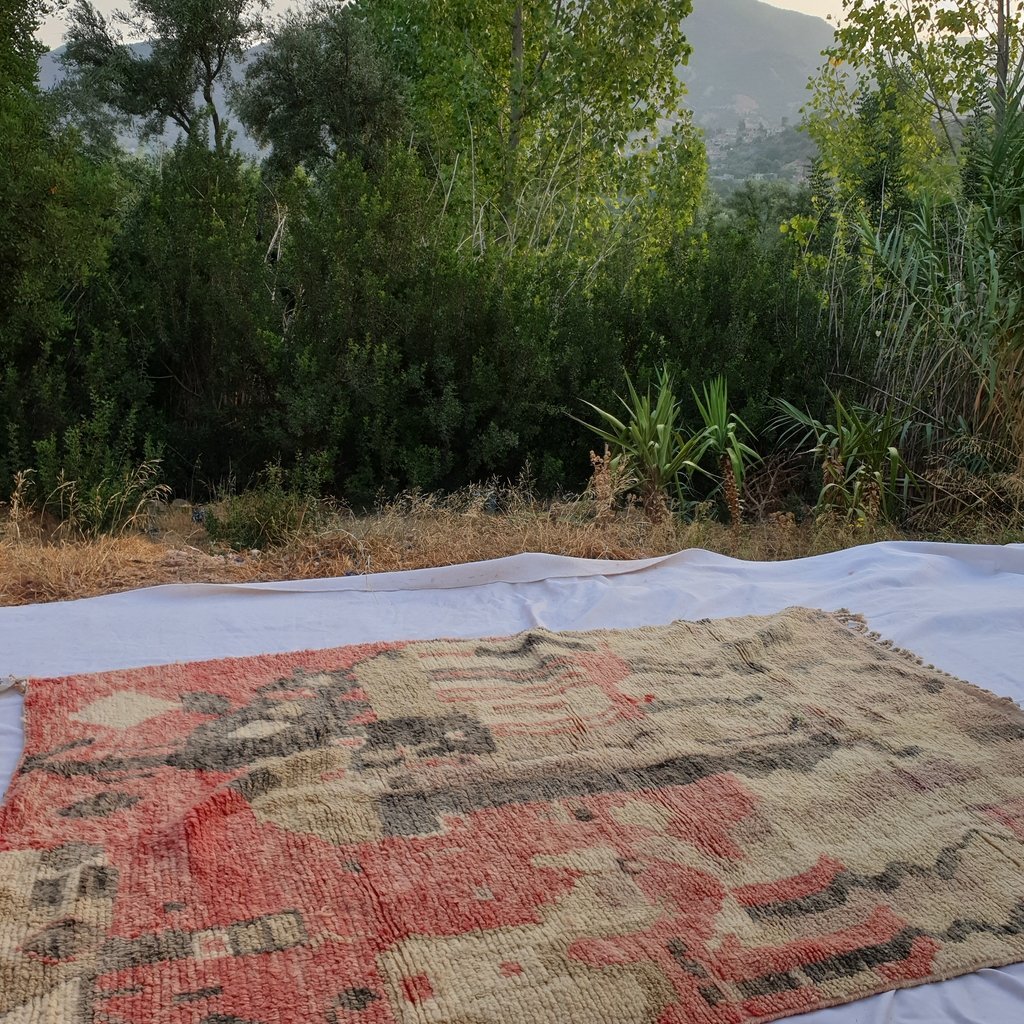 WRIDA | 9x6 Ft | 2,8x1,8 m | Moroccan Colorful Rug | 100% wool handmade - OunizZ