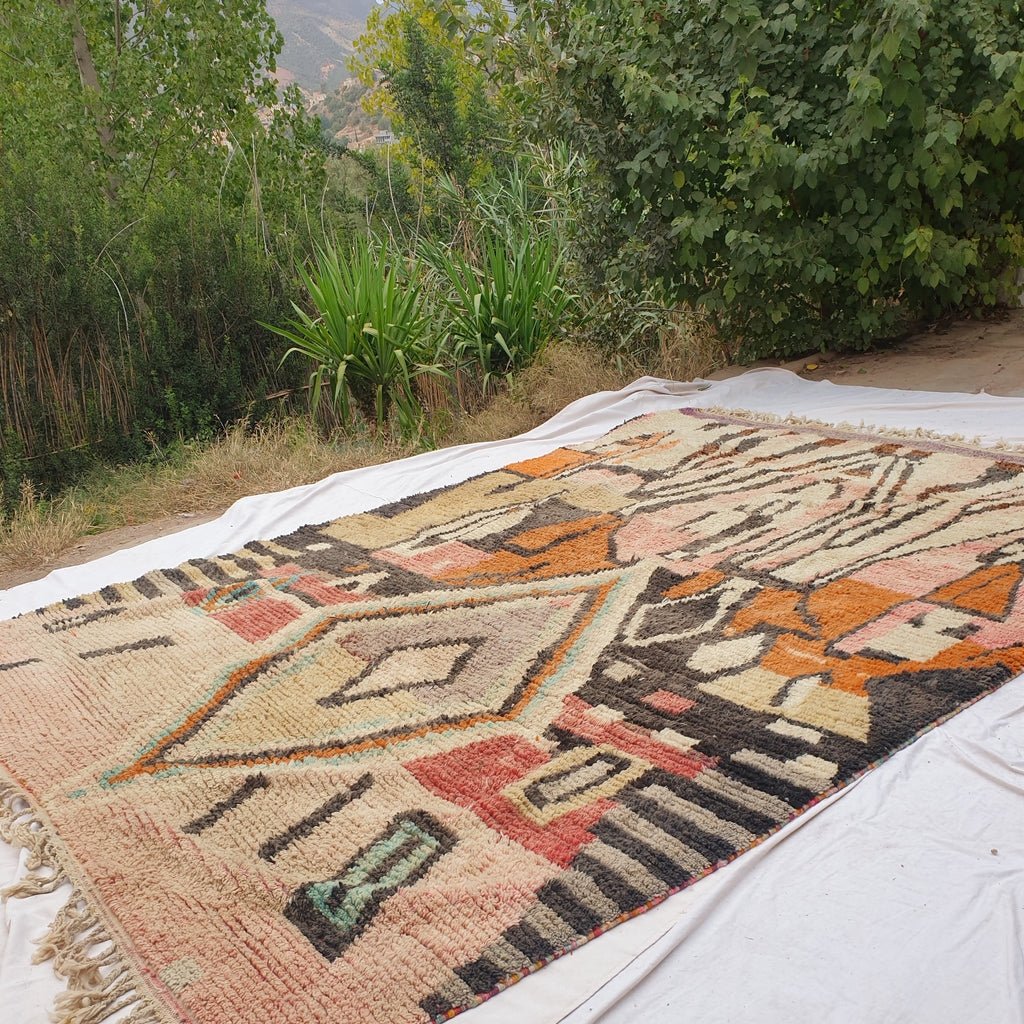 Zayka | MOROCCAN RUG BOUJAD | Moroccan Berber Rug | Colorful Rug Moroccan Carpet | Authentic Handmade Berber Living room Rugs | 13'98x10 Ft | 426x305 cm - OunizZ