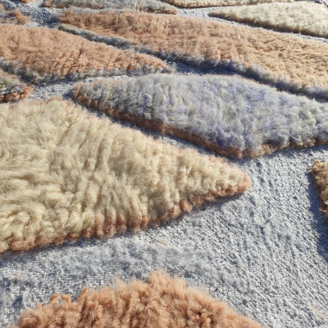 Zellij - Moroccan Rug Beni Ouarain | Colorful Authentic Berber Handmade Bedroom Rug | 8'79x4'70 Ft | 2,68x1,43 m - OunizZ