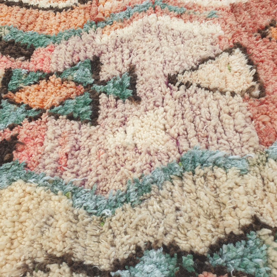 Bizri - Terrakotta Marokko-Teppich mit Klassischem Diamant-Gittermuster - Handgewebter Berberteppich | 194x304 cm