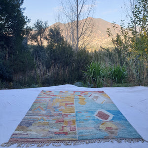 Frema | MAROKKAANSE TAPIJT BOUJAD | Marokkaans Berberkleed | Kleurrijk vloerkleed Marokkaans tapijt | Authentieke handgemaakte Berber-woonkamertapijten | 11'12x8'23 voet | 339x251 cm