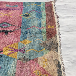 Arassa - Moroccan Colorful Rug 6x10 Boujad Berber | Authentic Handmade Carpet | 6'4x10 Ft | 196x306 cm - OunizZ