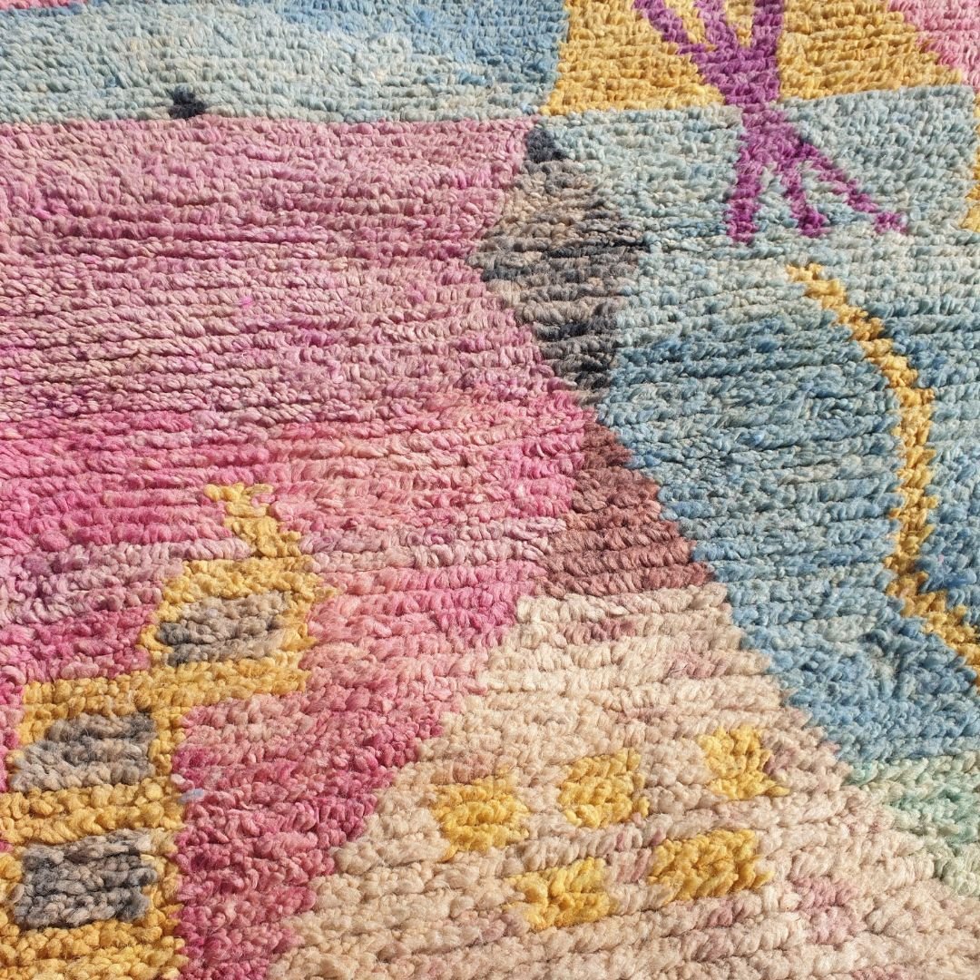 Arassa - Moroccan Colorful Rug 6x10 Boujad Berber | Authentic Handmade Carpet | 6'4x10 Ft | 196x306 cm - OunizZ