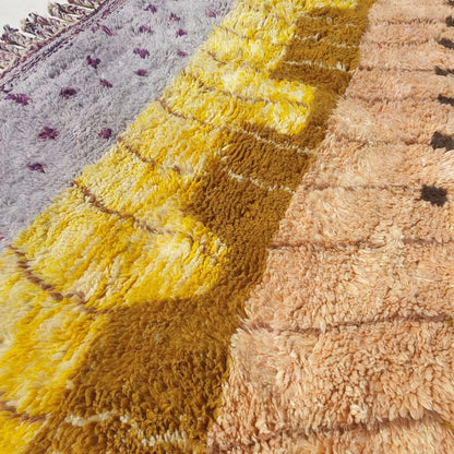 Belada - Luxury Dusty Rose Moroccan Rug 6x9 - Handmade Beni Mrirt Shag Rug | 6'82x9'41 ft - 208x287 cm - OunizZ