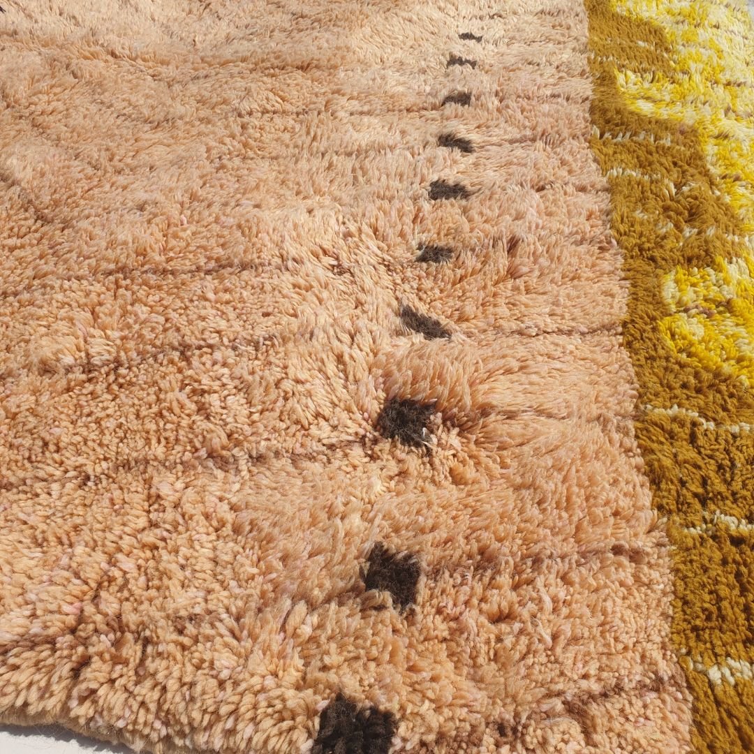 Belada - Luxury Dusty Rose Moroccan Rug 6x9 - Handmade Beni Mrirt Shag Rug | 6'82x9'41 ft - 208x287 cm - OunizZ