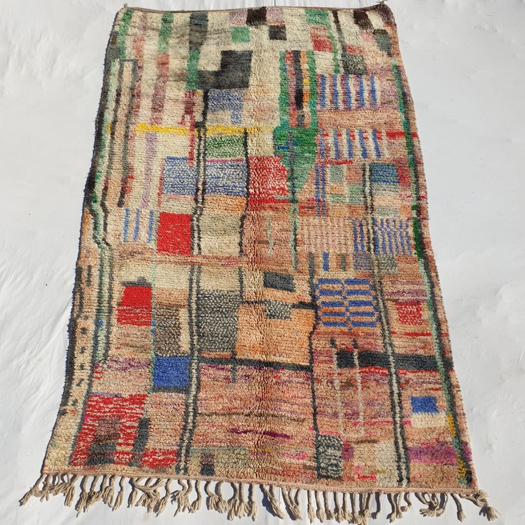 Binta - Pink Vintage Moroccan Rug 5x8 | Berber Colorful Antique Carpet | 8'9x5'4 Ft | 2,72x1,65 m - OunizZ