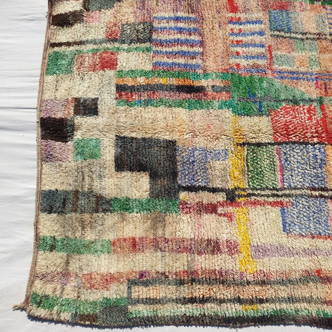 Binta - Pink Vintage Moroccan Rug 5x8 | Berber Colorful Antique Carpet | 8'9x5'4 Ft | 2,72x1,65 m - OunizZ