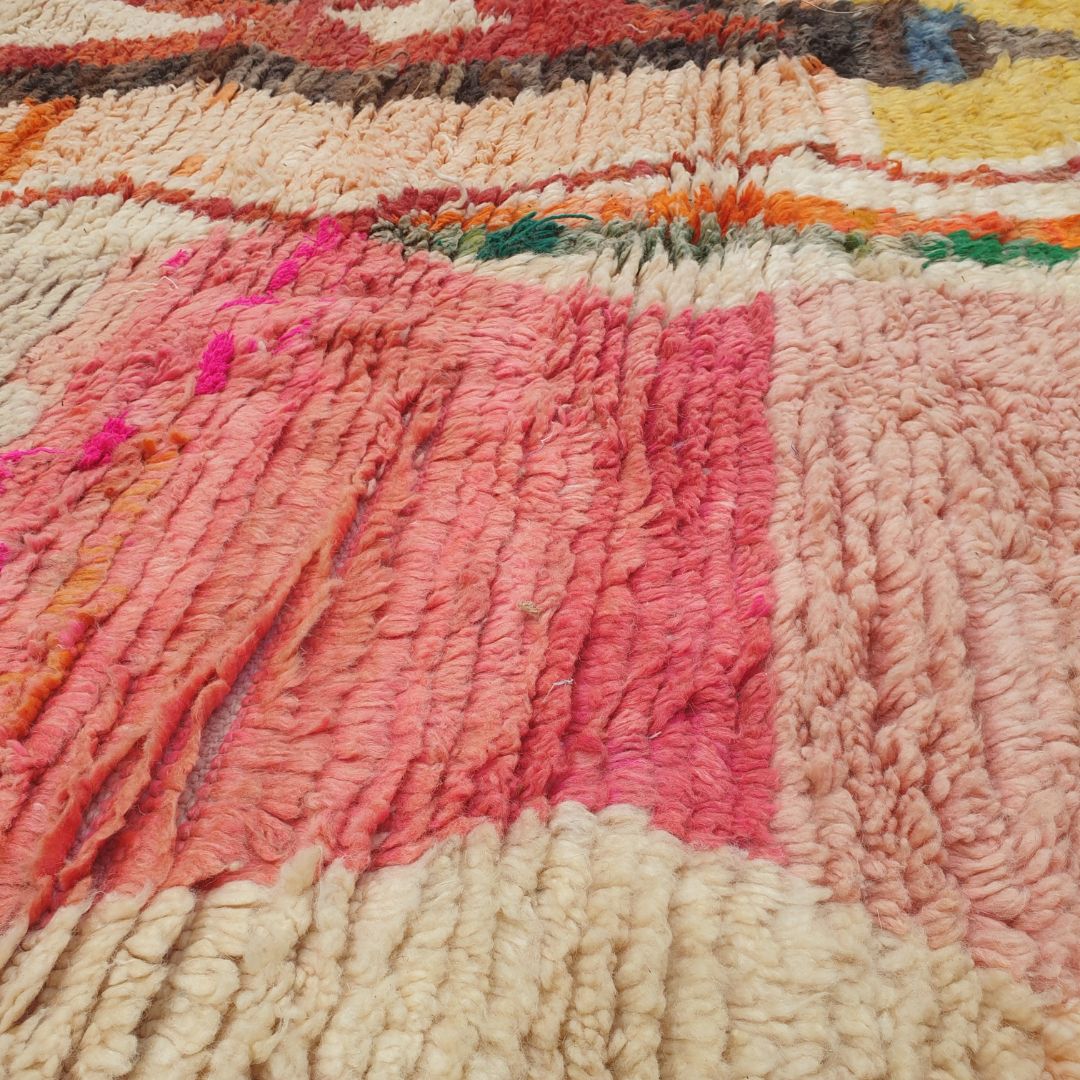 Chahalia | Large 9x12 Colorful Boujad Moroccan Rug - Handwoven Vibrant Berber Geometric Carpet | 9'x12'5" Ft | 274x380 cm - OunizZ