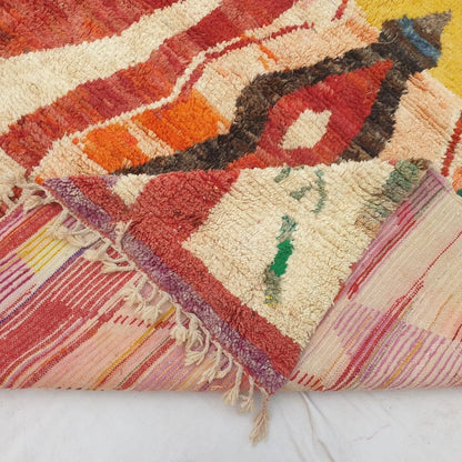 Chahalia | Large 9x12 Colorful Boujad Moroccan Rug - Handwoven Vibrant Berber Geometric Carpet | 9'x12'5" Ft | 274x380 cm - OunizZ