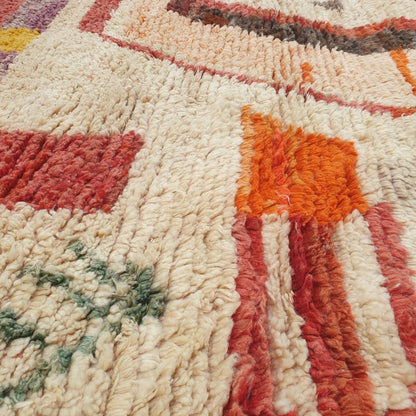 Chahalia | Large 9x12 Colorful Boujad Moroccan Rug - Handwoven Vibrant Berber Geometric Carpet | 9'x12'5" Ft | 274x380 cm - OunizZ