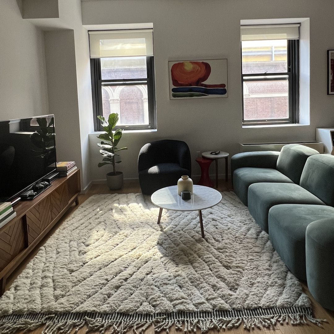 Customized JBEN | 10x7 Ft | Moroccan Beni Ourain Rug | 100% wool handmade - OunizZ