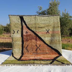 Customized Loun | Beni Mrirt Moroccan rug Green Ultra Soft & Thick | 10x14 Ft - OunizZ
